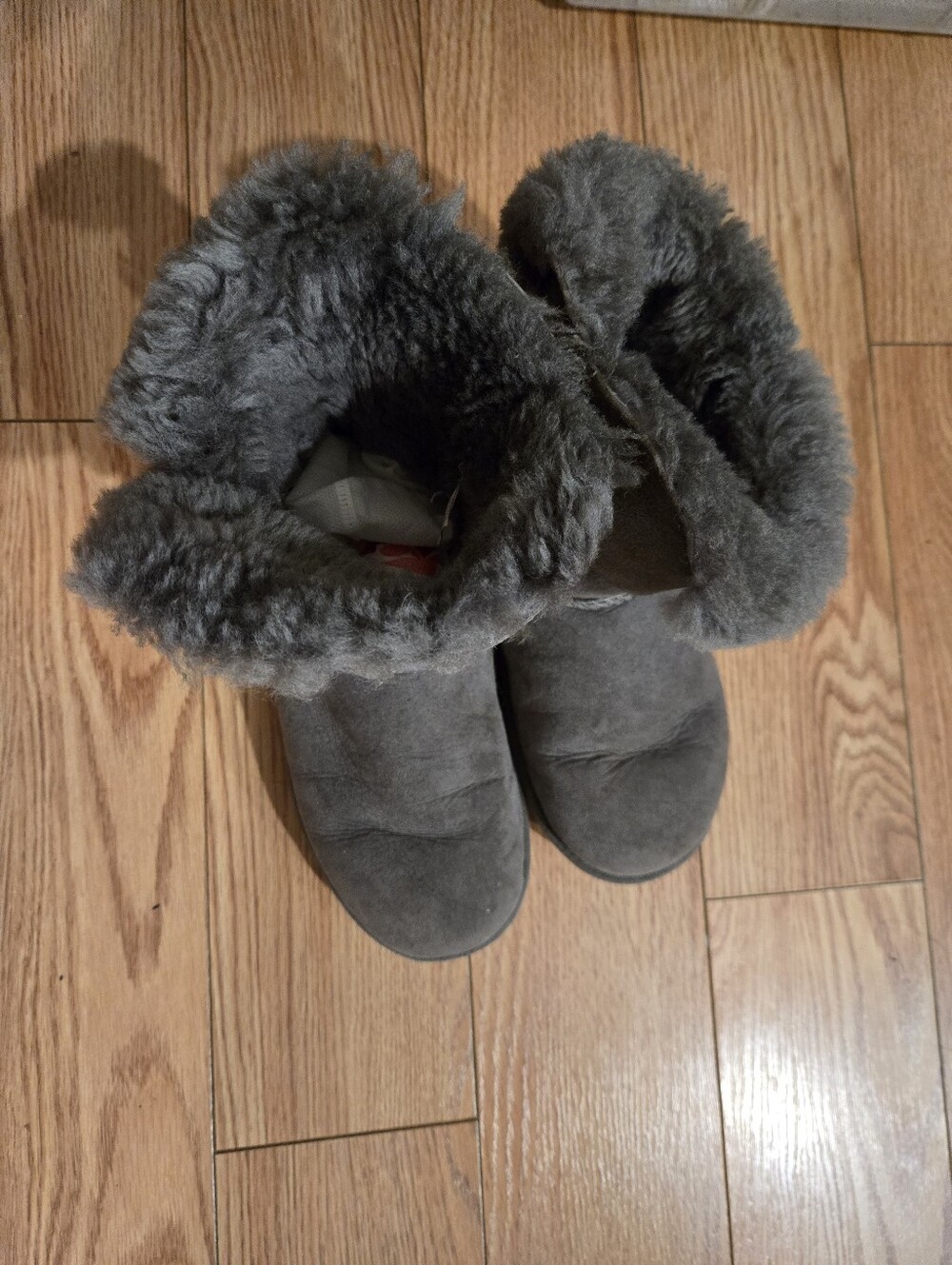 Uggs Australian Women's Gray Suede Faux Fur Lined Winter Boots